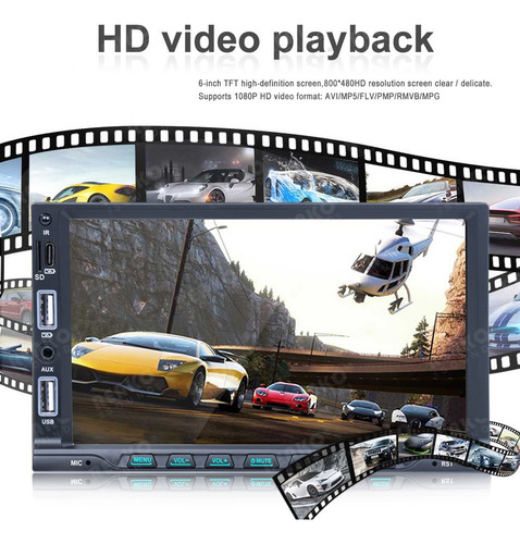 Radio Estéreo Para Coche 7 1din Mirrorlink Swc Bt Call Fm Hd