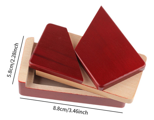 Caja De Madera Con Forma De Interior 5,8 X 8,8 X 1,7 Cm
