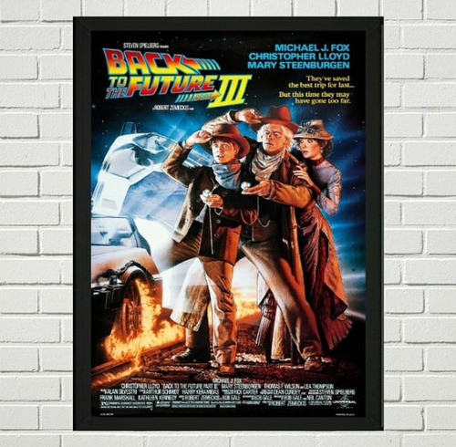 Cuadro Back To The Future 3 Marco Con Vidrio 35x50