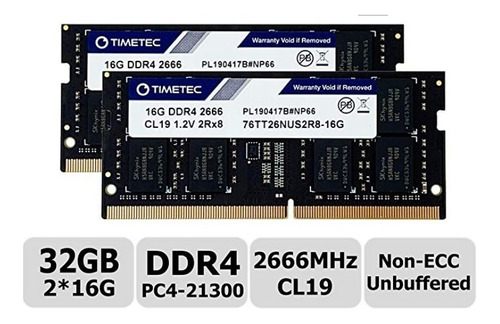 Memoria Ddr4 16gb 2x8 Para Laptop Timetec Hynix Pc4-21300 