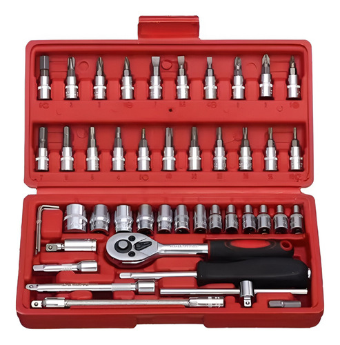 Set Dados Raches Cuadrante 1/2 Pulgadas 46 Piezas Kit