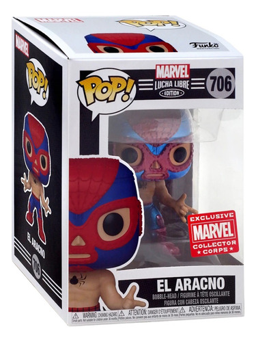 Funko Pop! Marvel Lucha Libre El Aracno 706 Collector Corps