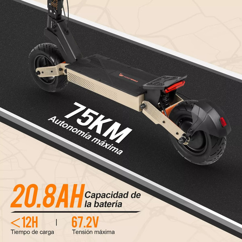 Scooter Eléctrico H4 Motor Potencia Máx. 2400w Honey Whale Naranja