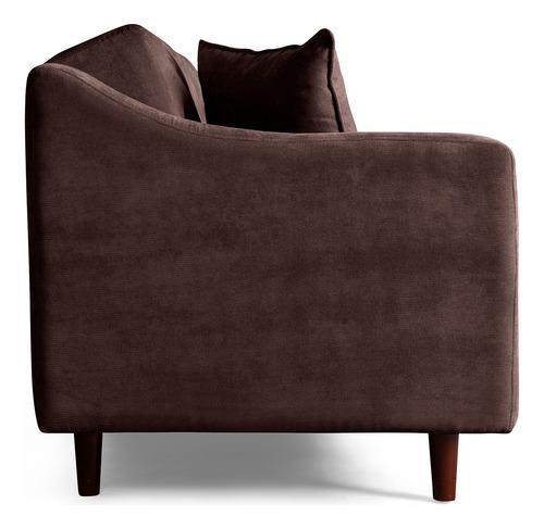 Sofá Cama Jagger Makora Beehive De Velvet Color Chocolate