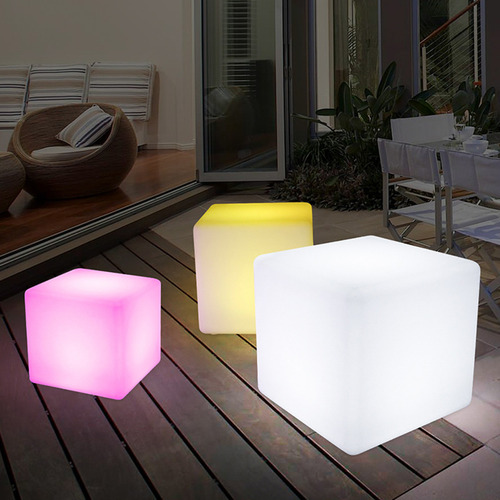 Lámpara Exterior Creativa Con Forma De Cubo Led De 15 Cm Que