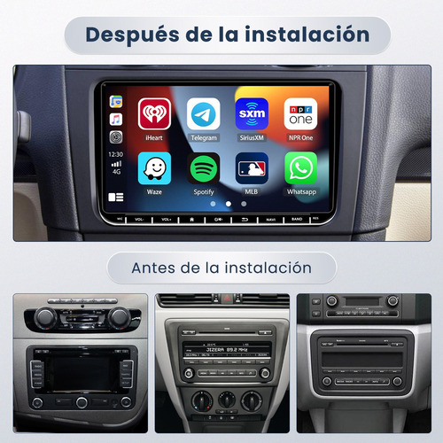 Estéreo De Coche Android 11 Carplay 2+32g Para Vw Vento Jett