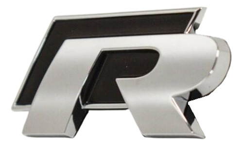 Insignia Emblema R Color Cromo Y Negro Vw Vento Tiguan Golf