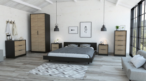 Cama 2 Plazas + Closet 2 + Comoda 5 + Comoda 3 + 2 Veladores