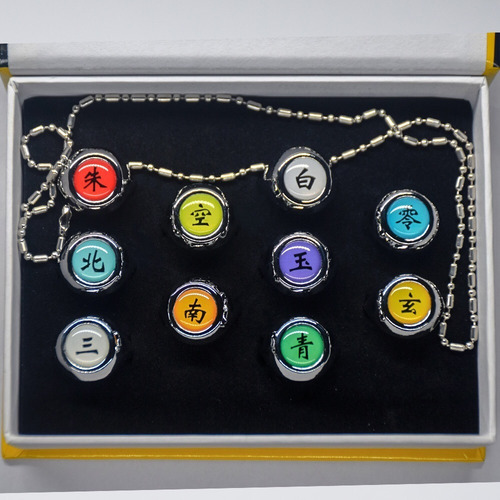 Anillo Miembro Akatsuki Cosplay Anime Naruto 10 Piezas
