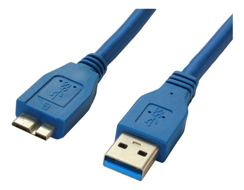 Cabo Usb 3.0 Usb 50cm Hd Externo Celular Usb 3.0 Professiona Cor Azul