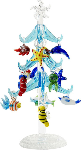 Arbol De La Vida Del Mar De Cristal Azul De La Navidad ...