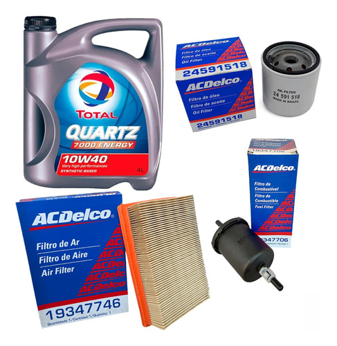 Kit 3 Filtros + Aceite 10w40 Suzuki Fun Chevrolet Celta 1.0