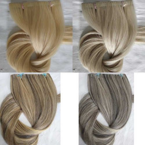 Imagem 1 de 1 de Cabelo Humano Loiro Fita Adesiva Inteira 100g 50cm Mega Hair