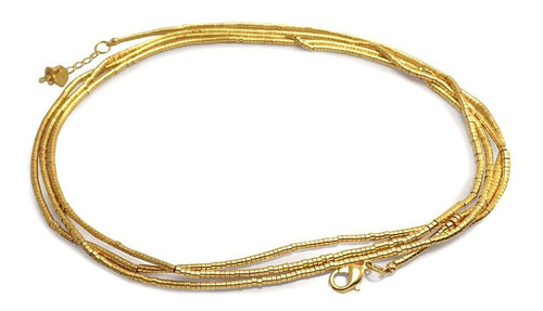 Collar Mostacilla Enchapada 125cm Enchapado Oro 18k 