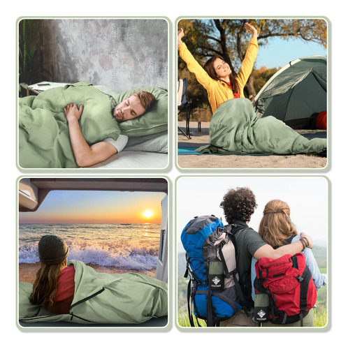 Saco De Dormir Vvayhua Para Viajes De Negocios, Color Verde