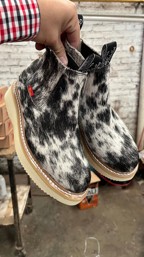 Bota Lechera (botín) Pelo De Vaca Welt Suela Poliuretano