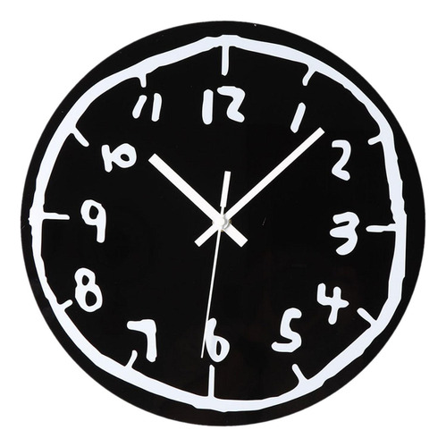 Reloj De Pared Ornamento Silencioso, Versátil, Sin, Negro
