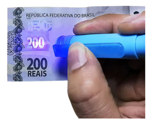 Caneta Detectora De Notas Falsas Com Luz Uv Profissional