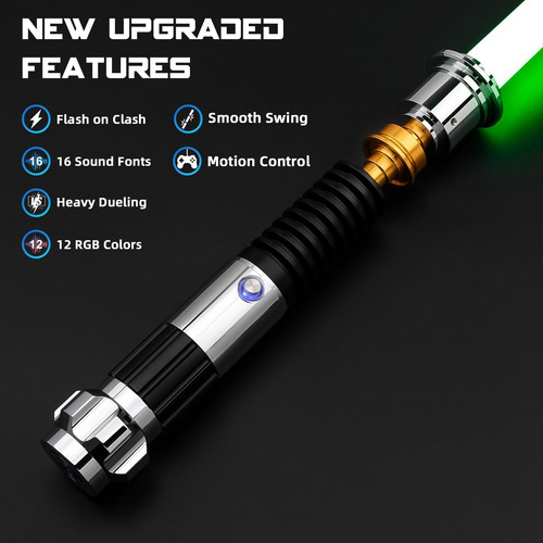 Sable De Luz Saberforms Para Duelo Con 12 Colores Rgb, 16