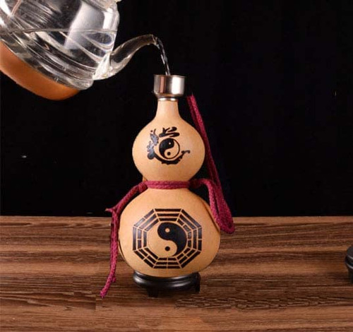 Calabaza De Vino Natural, Botella De Agua Portátil For
