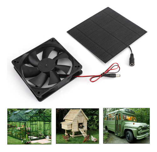 Mini Ventilador Alimentado Por Panel Solar For Invernadero,