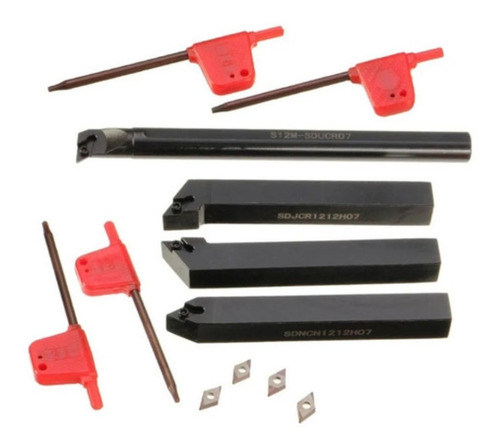 Kit Ferramentas Intercambiáveis Torno 4pcs 12mm Usinagem