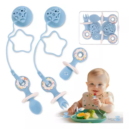 Cuchara de silicona para bebé, destete LED para bebés, cucharas de bebé de  primera etapa, juego de cucharas de alimentación para bebés, apto para