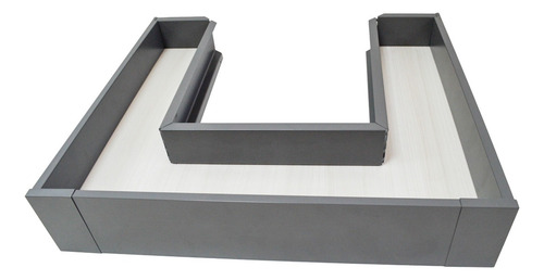 Corredera Cajon Bajo Bacha Magic Box Unihopper 8x45cm Mod 60 Color Gris Oscuro