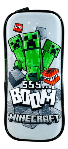 Mochila De Carrito, Lonchera Y Lapicera Minecraft Con Luz Verde Minecraft