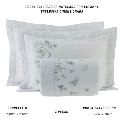 Cobreleito King 200 Fios Kacyumara 03 Pçs Vida Bela Elegancy