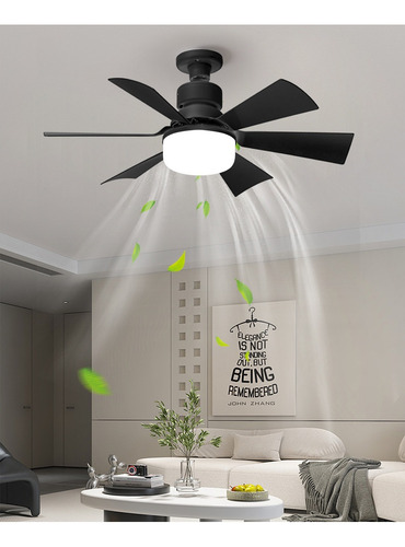 Ventilador De Techo E27 40w Con Luz,3 Velocidades De Viento