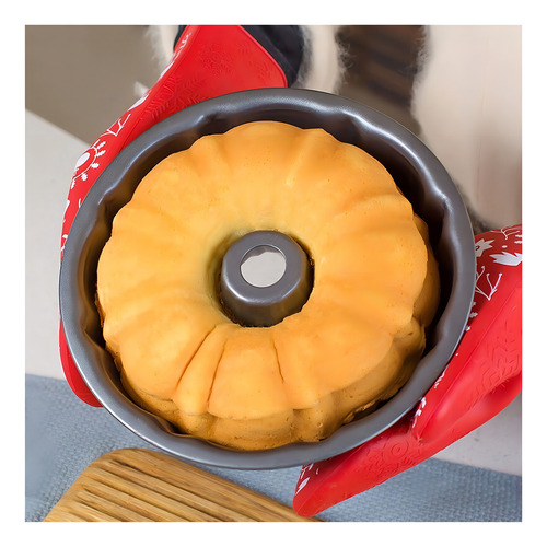 Molde Rosca Panque Pan Antiadherente Acero Inoxidable Horno