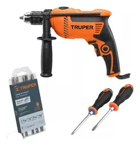 Comprar Combo Taladro Percutor 1\u002F2'' Truper 650w Con Accesorios