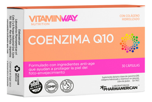 Vitamin Way Coenzima Q10 Antiage Antioxidante Piel 30c