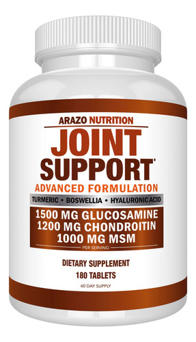 Arazo Nutrition Joint Support Glucosamina Msm 180 Tabs Sfn