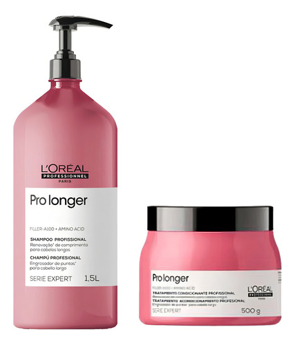 L'Oréal Professionnel Kit Pro Longer Shampoo 1,5L E Máscara 500Ml - L'Oréal Pro Longer