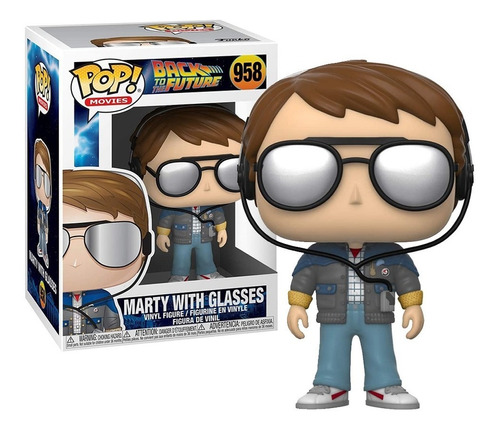 Boneco Funko Pop Marty W/ Glasses 958 De Volta Para O Futuro