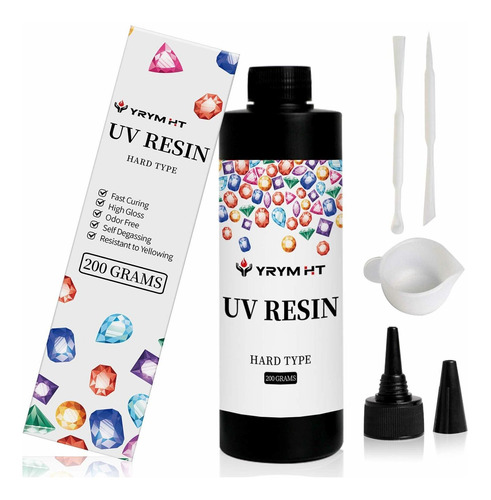 Kit De Resina De Curado  Uv - 200 G Transparente