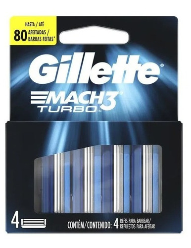 Gillette Mach 3 Turbo X4 Repuestos Afeitadora