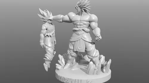 comprar Dragon Ball Z Broly Vs Goku Archivo Stl Para Impresion 3d 
