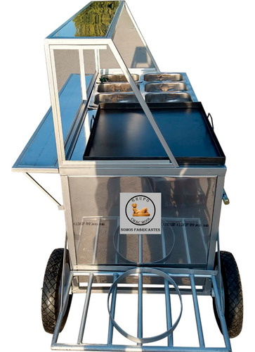 Carrito De Comida Guisados 6 Cuadrilongos G. Con Vidrio P663