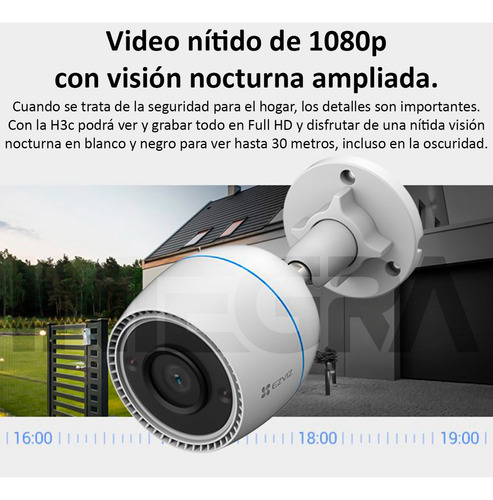 Camara Ip Wifi Fhd 2mp Con Ia Ip67 Ir30m Modelo H3c Ezviz Color Blanca