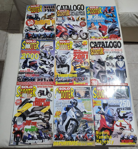 Lote De 9 Revistas De Motos Scooter ( Españolas ) (Usado)