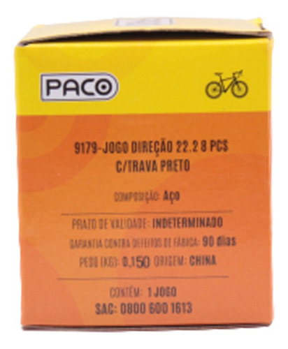 Imagem 4 de 4 de Jogo De Direção 22.2mm 8 Pcs C/trava Cross Standard Monark
