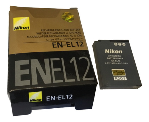 Carregador Usb E Bateria Nikon En-el12 Aw110 A900 S630 S6100