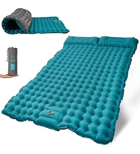 Fochier F Double Inflatable Camping Sleeping Pad Con 7w18s