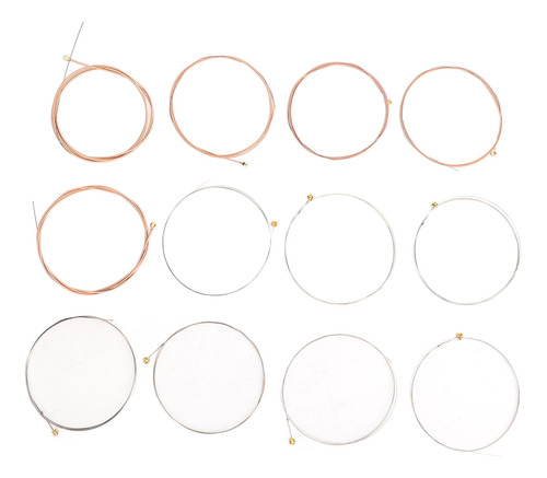 Cordas De Guitarra Acústica Phosphor Bronze 12 Peças Calibre