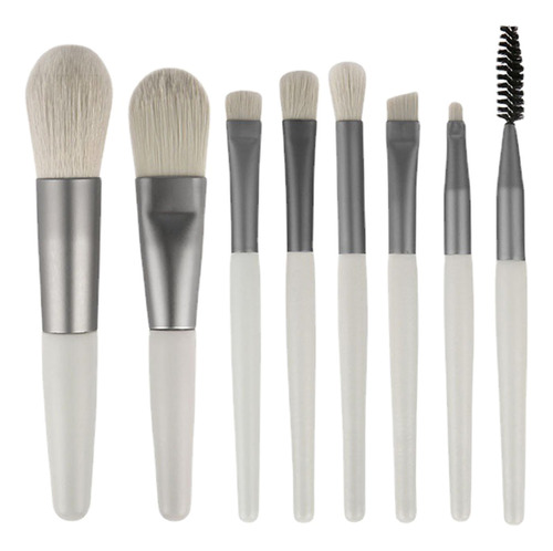 Set De Brochas Maquillaje 8pcs Pincel Rubor / Base / Sombra