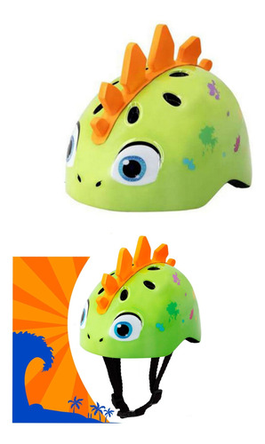 Cascos De Bicicleta Para Niños Dinosaurio Original 