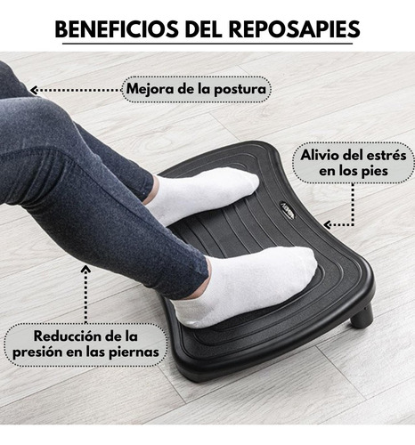 Reposa Apoya Pies Oficina Escritorio Pc Ergonomico Altura